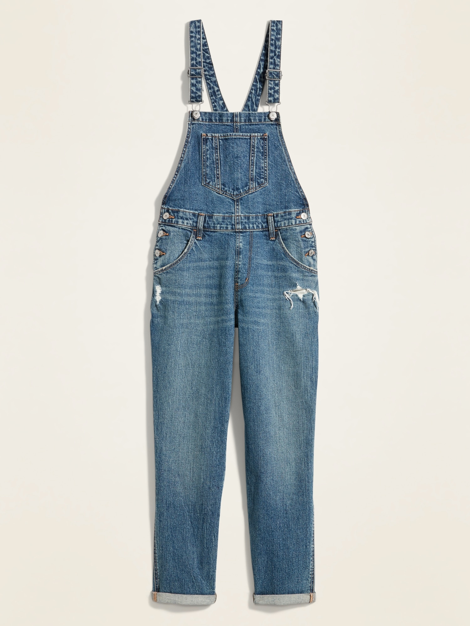 Boyfriend best sale distressed overalls