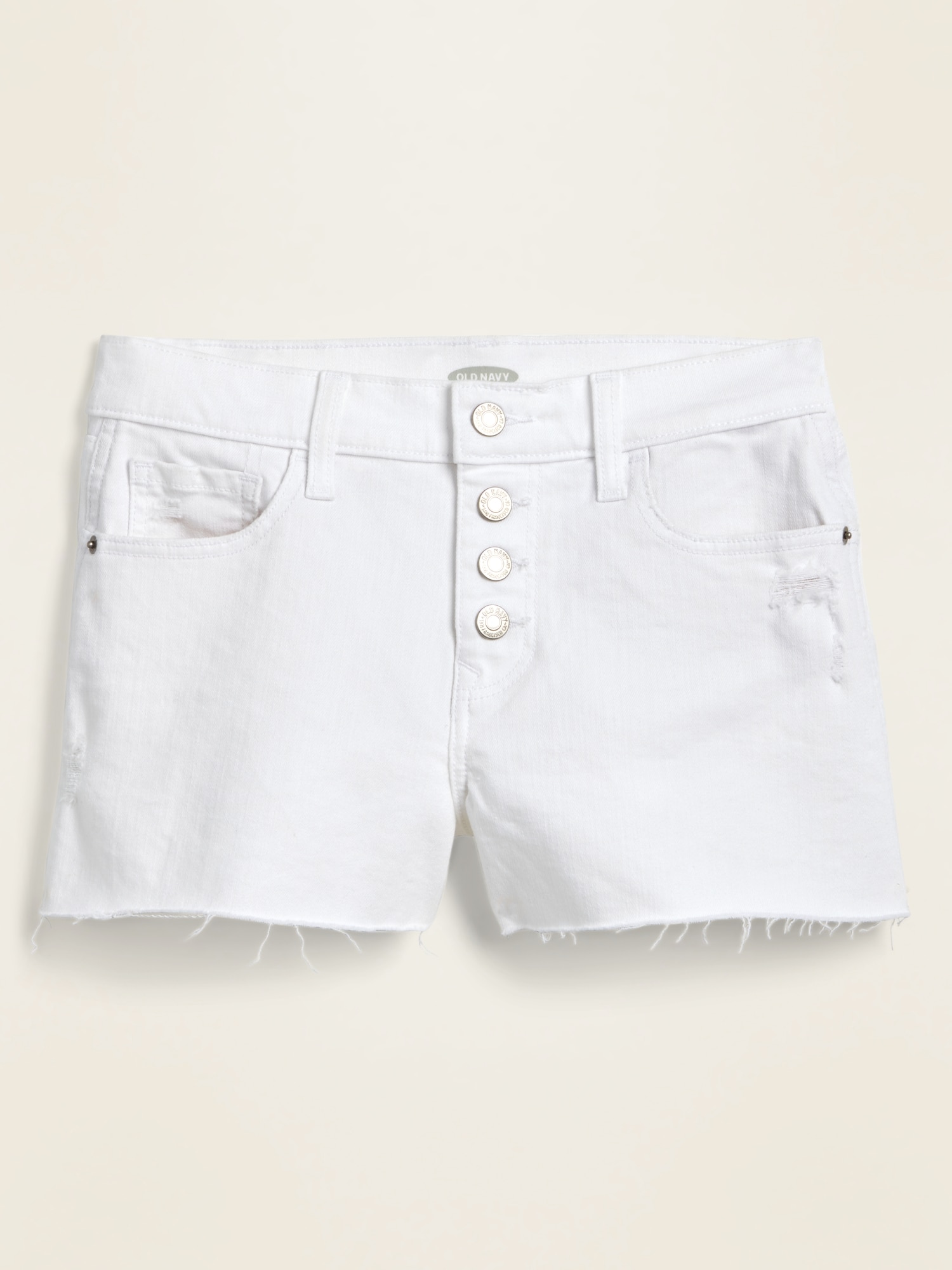 jean shorts white