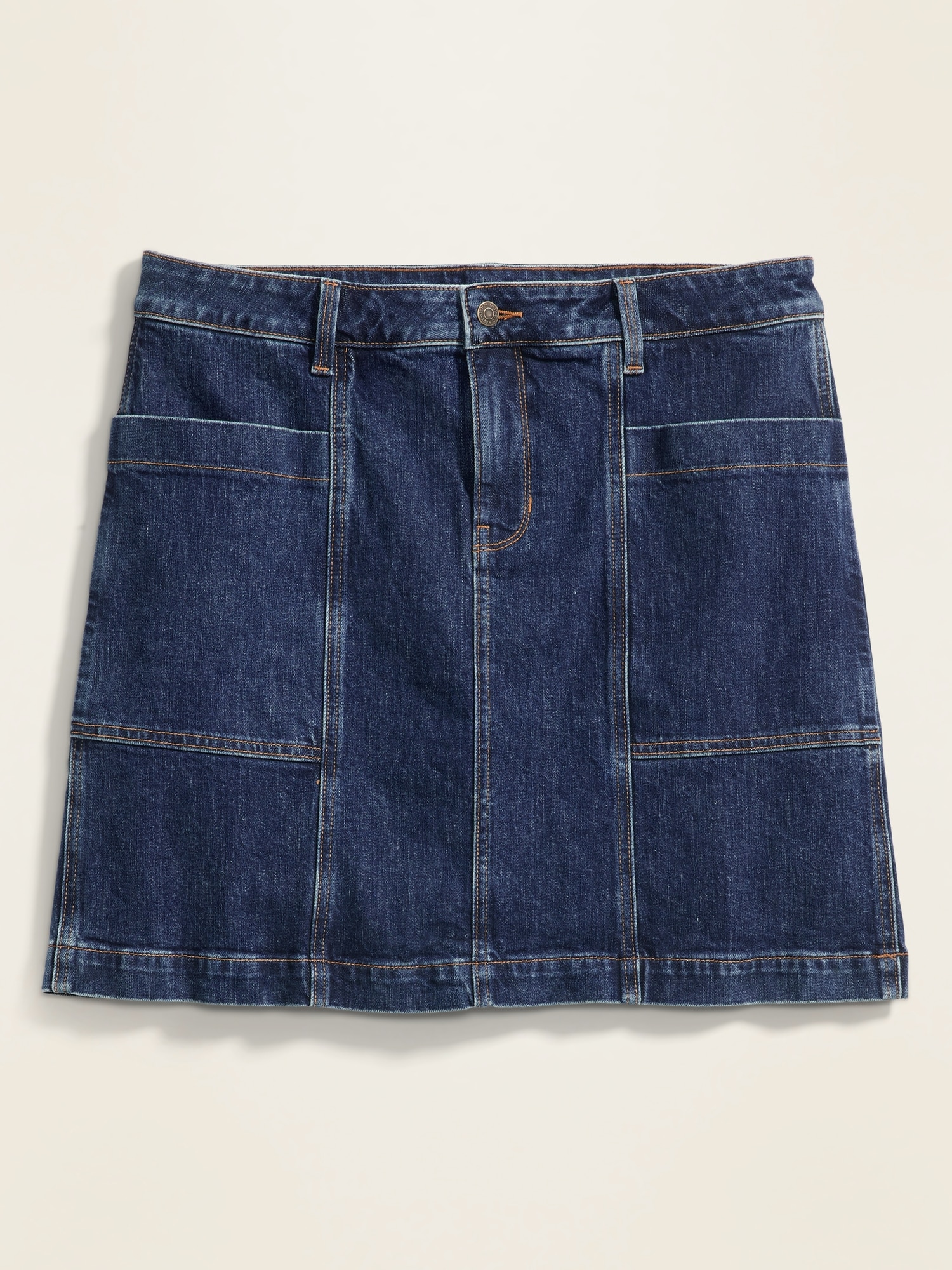 Plus size blue on sale jean skirts for sale