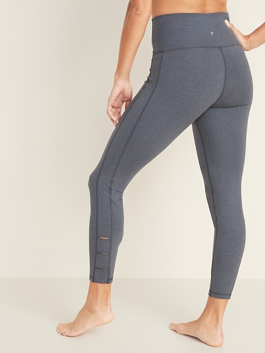 View large product image 2 of 2. High-Waisted Balance Ladder 7/8-Length Leggings