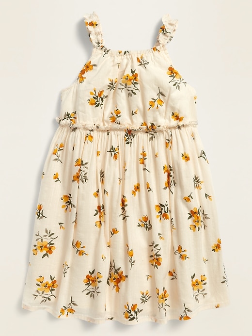 View large product image 1 of 1. Floral-Print Ruffle-Strap Sundress for Toddler Girls