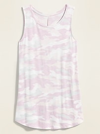 View large product image 3 of 3. Luxe Printed High-Neck Tank Top for Women