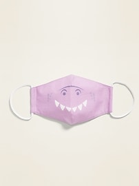 View large product image 3 of 6. Variety 3-Pack of Triple-Layer Cloth Contoured Critter Face Masks (with Laundry Bag) for Kids