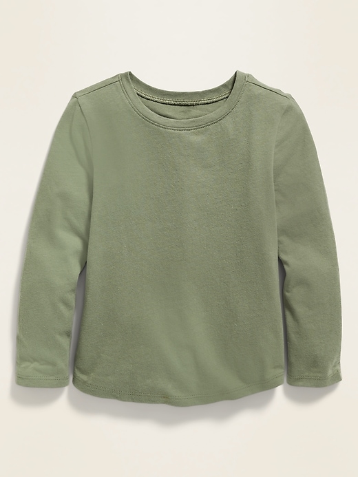 View large product image 1 of 1. Unisex Long-Sleeve Crew-Neck Tee for Toddler