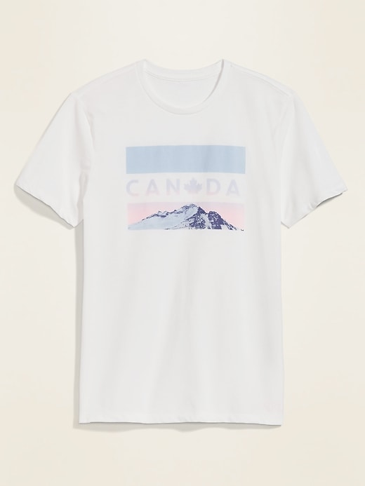 Voir une image plus grande du produit 1 de 1. T-shirt à imprimé « Canada » au fini soyeux pour homme