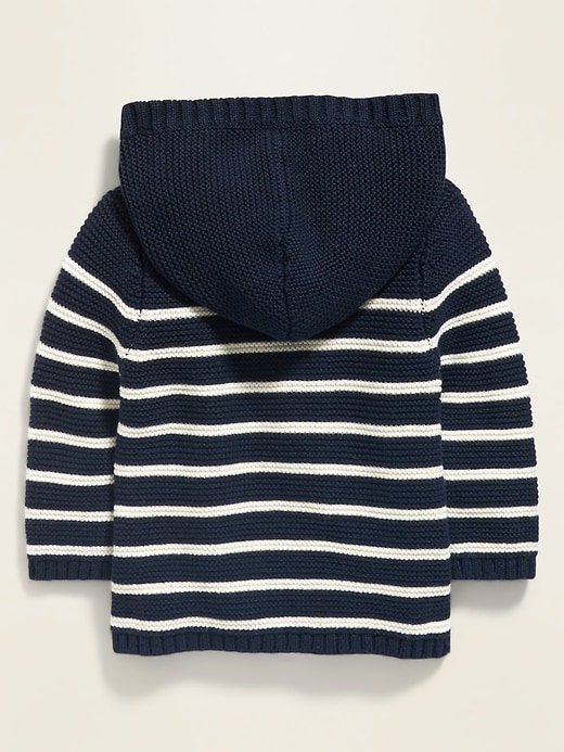 View large product image 2 of 2. Unisex Hooded Button-Front Cardigan Sweater for Baby