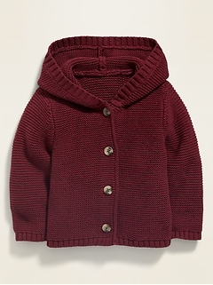 maroon baby cardigan