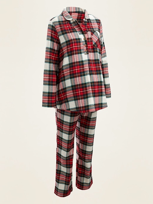 View large product image 1 of 1. Maternity Plaid Flannel Pajama Set