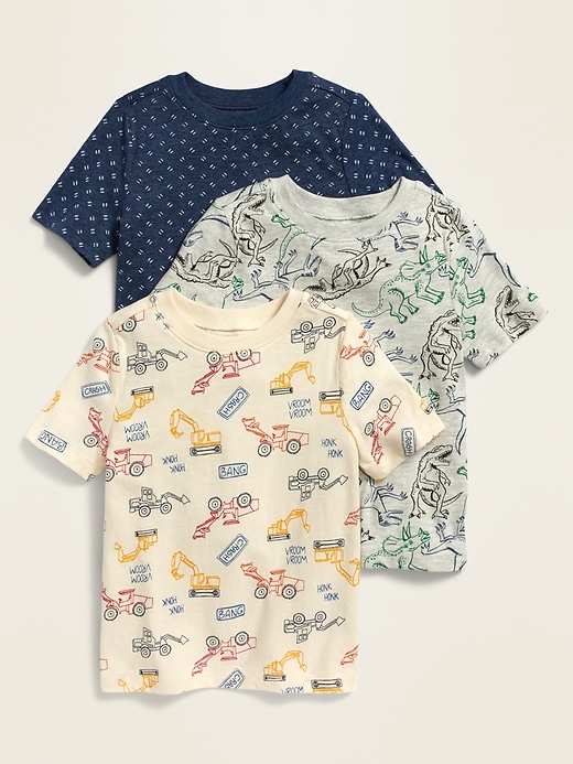 View large product image 1 of 1. Unisex Crew-Neck Tee 3-Pack for Toddler