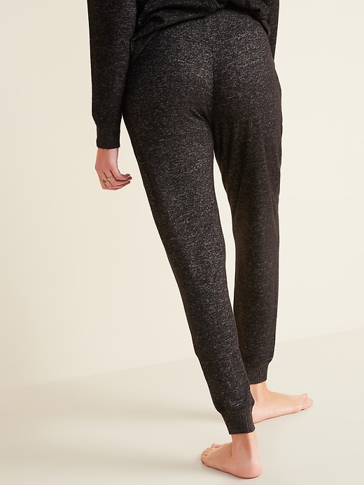 Voir une image plus grande du produit 2 de 3. Pyjama de style pantalon d’entraînement en tricot duveteux à taille moyenne pour femme