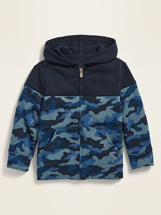 View large product image 1 of 1. Color-Blocked Zip Hoodie for Toddler Boys