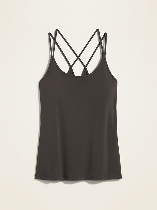 View large product image 2 of 2. Strappy PowerSoft Shelf-Bra Tank Top