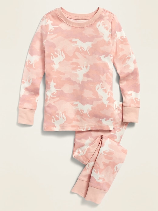 Voir une image plus grande du produit 1 de 1. Pyjama à motif de licorne/camouflage pour tout-petit et bébé