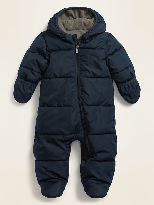 View large product image 1 of 1. Unisex Water-Resistant Frost-Free Quilted Snowsuit for Baby