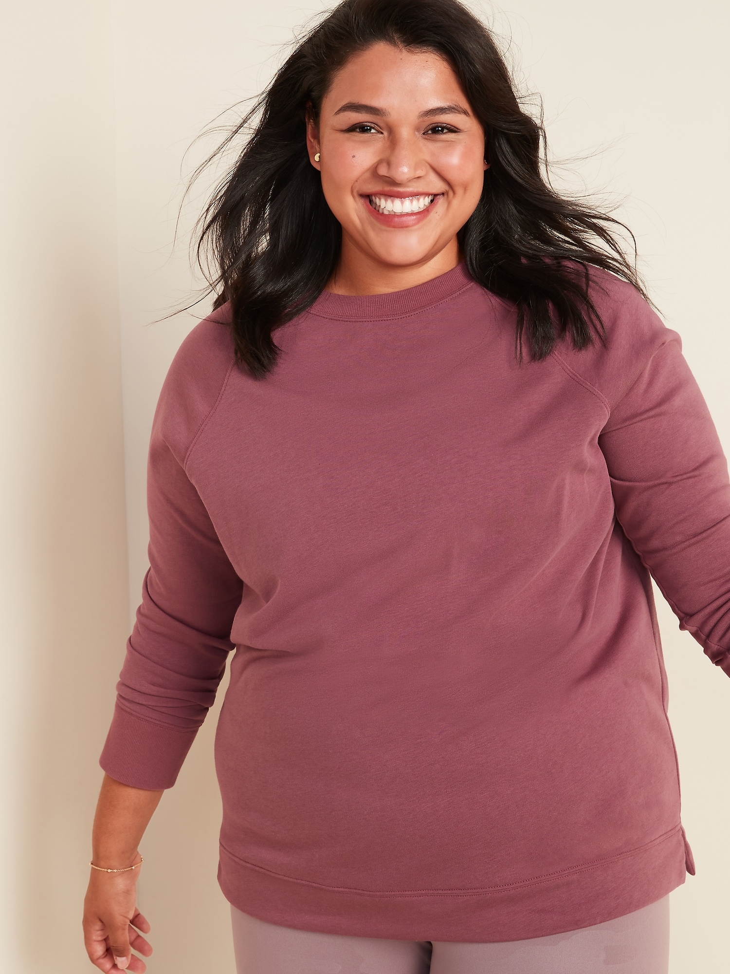 French Terry Plus Size Sweatshirt Tunic Old Navy