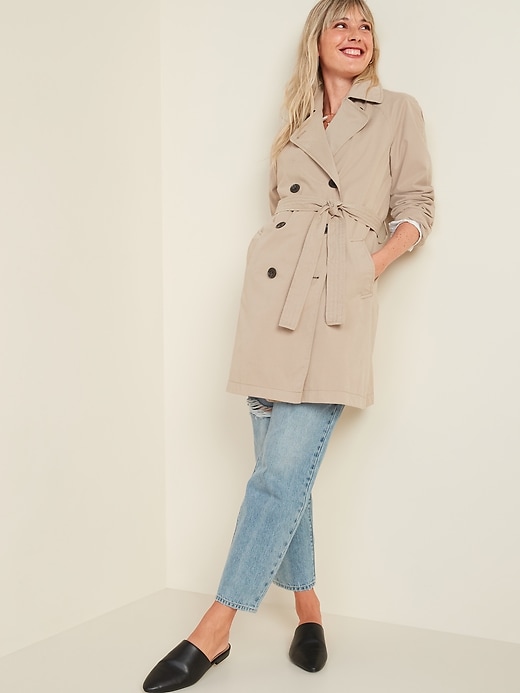 Image number 3 showing, Water-Resistant Trench Coat for Women