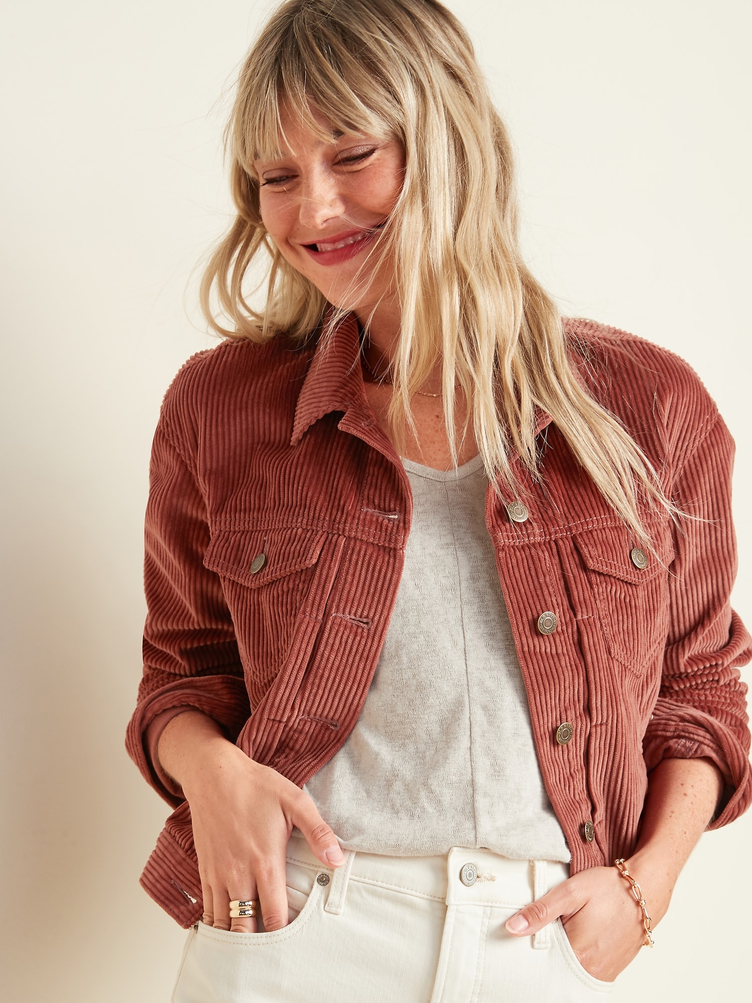 Corduroy jean outlet jacket womens