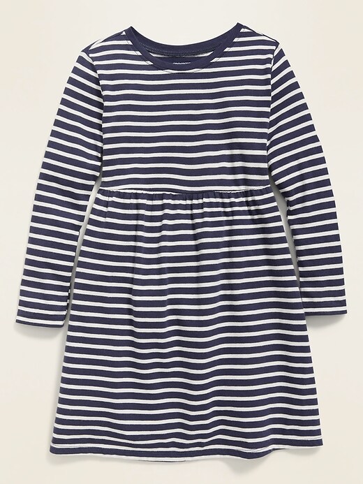 View large product image 2 of 2. Printed Long-Sleeve T-Shirt Dress for Toddler Girls
