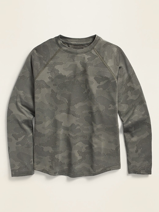 View large product image 1 of 1. Go-Dry Camo Long-Sleeve Performance Tee For Boys
