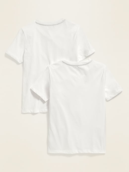 View large product image 2 of 2. Solid-Color V-Neck T-Shirt 2-Pack For Boys