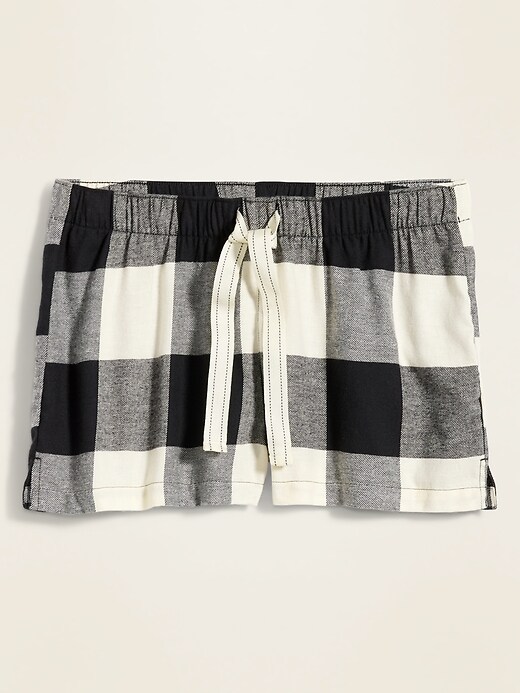 View large product image 1 of 1. Patterned Flannel Boxer Pajama Shorts -- 2.5-inch inseam