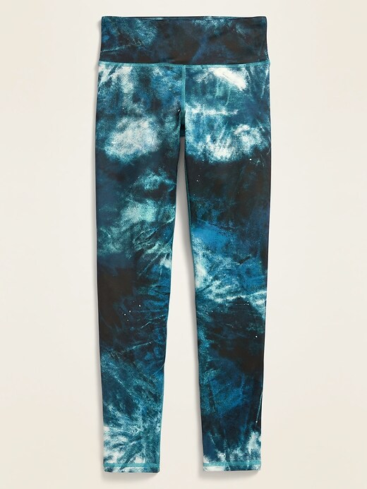 View large product image 1 of 1. Mid-Rise Elevate Go-Dry Tie-Dye Leggings for Girls