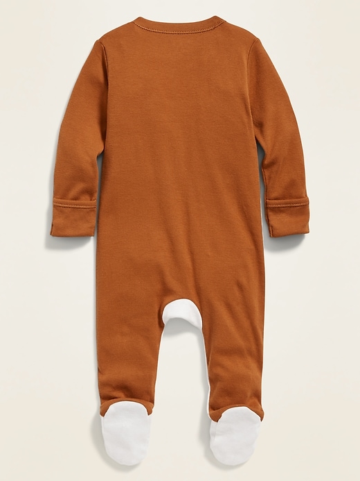 View large product image 2 of 2. Unisex Critter-Graphic Footed One-Piece for Baby
