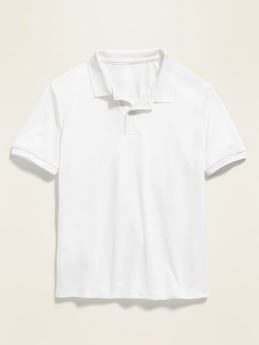 View large product image 1 of 2. Moisture-Wicking School Uniform Polo Shirt for Boys