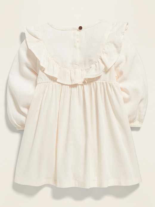View large product image 2 of 2. Embroidered Ruffle-Trim Dress for Baby