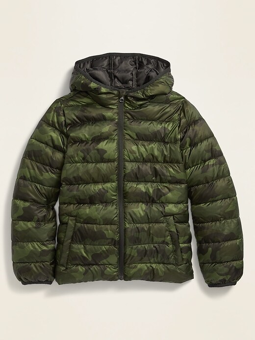 View large product image 1 of 1. Hooded Lightweight Narrow-Channel Puffer Jacket For Boys