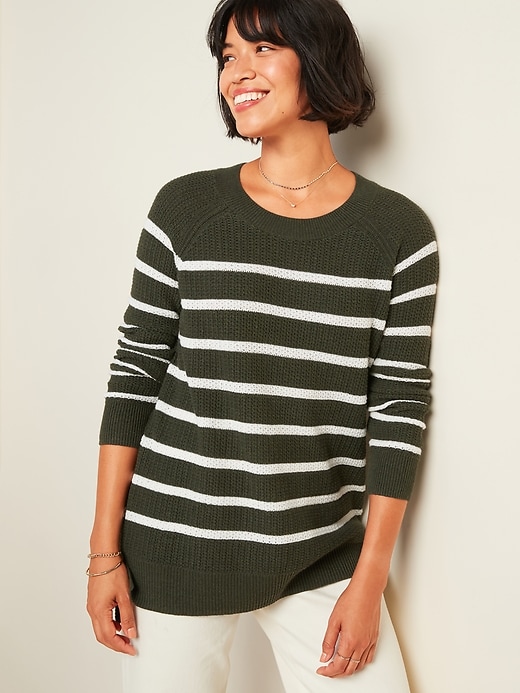 View large product image 1 of 3. Textured Crew-Neck Sweater for Women