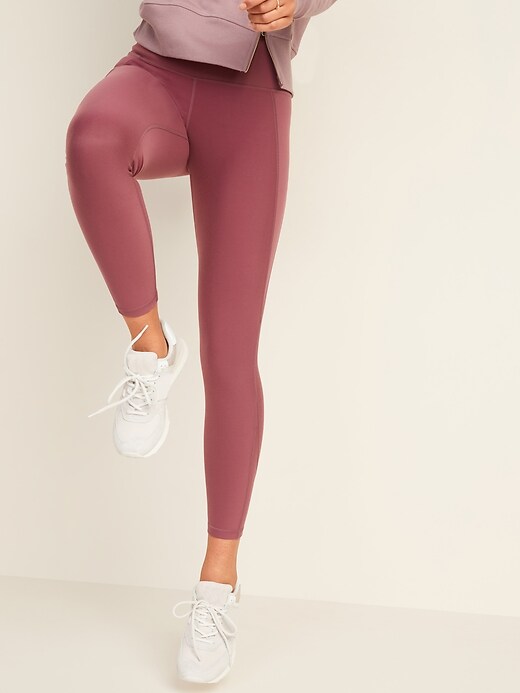 View large product image 1 of 3. High-Waisted PowerPress Built-In Sculpt 7/8-Length Leggings For Women