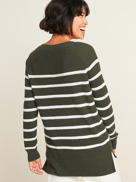 View large product image 2 of 3. Textured Crew-Neck Sweater for Women