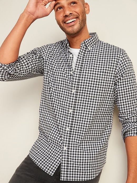 View large product image 1 of 3. Regular-Fit Built-In Flex Plaid Everyday Shirt