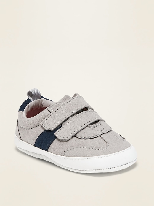 View large product image 1 of 4. Faux-Suede Secure-Close Sneakers for Baby