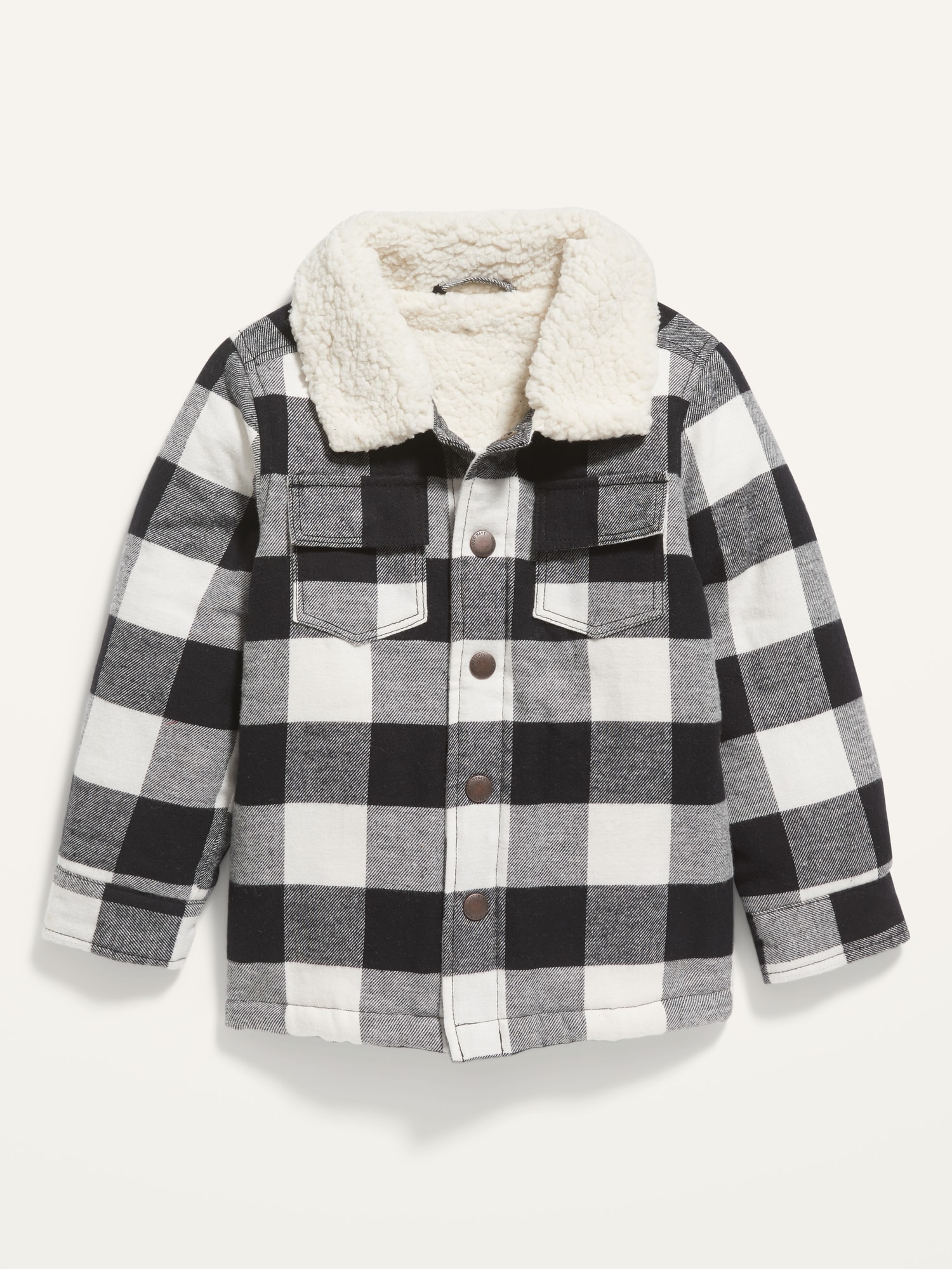 Unisex Sherpa Lined Plaid Shirt Jacket for Toddler Old Navy