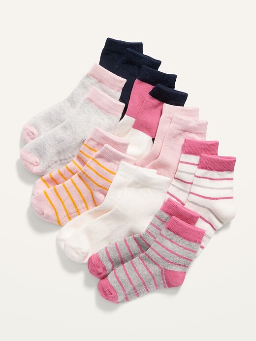 Voir une image plus grande du produit 1 de 1. Chaussettes pour toute-petite fille et bébé (paquet de 8 paires)