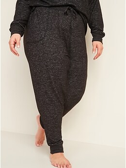 Cozy Plush-Knit Plus-Size Jogger Sweatpants