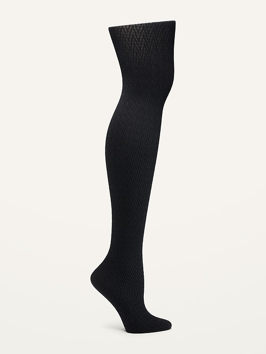 Old Navy Patterned Control-Top Nylon Tights for Women - 609290013000