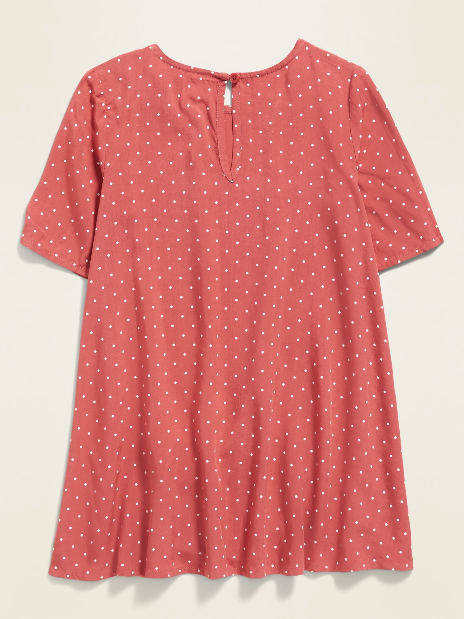 girls red swing dress