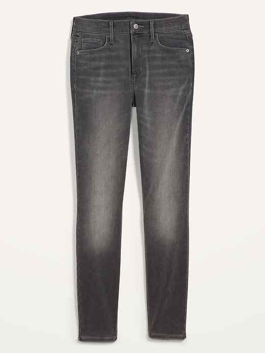 Image number 4 showing, High-Waisted Rockstar Built-In Warm Super Skinny Gray Jeans for Women