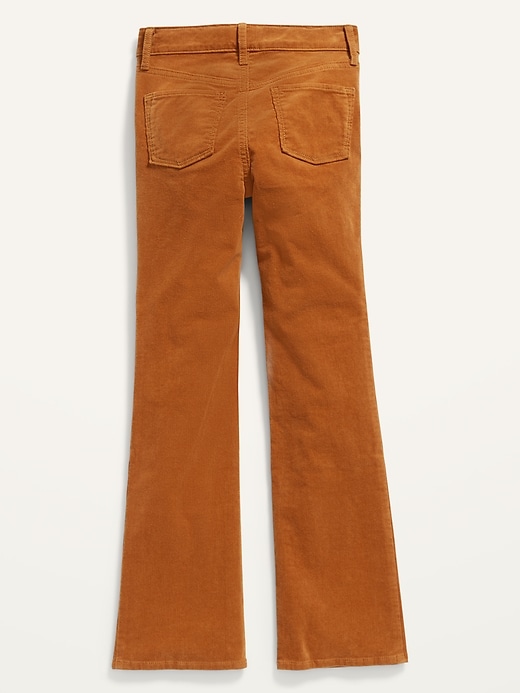 View large product image 2 of 2. High-Waisted Button-Fly Flare Corduroy Pants for Girls