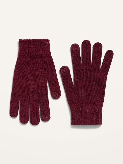 View large product image 1 of 1. Cozy Sweater-Knit Text-Friendly Gloves for Women