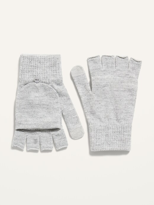 View large product image 1 of 1. Convertible Text-Friendly Sweater-Knit Flip-Top Gloves for Women