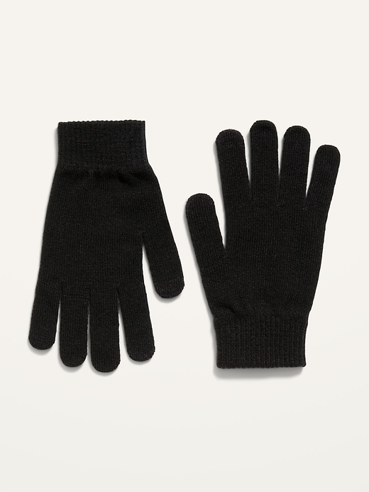 View large product image 1 of 1. Cozy Sweater-Knit Text-Friendly Gloves for Women