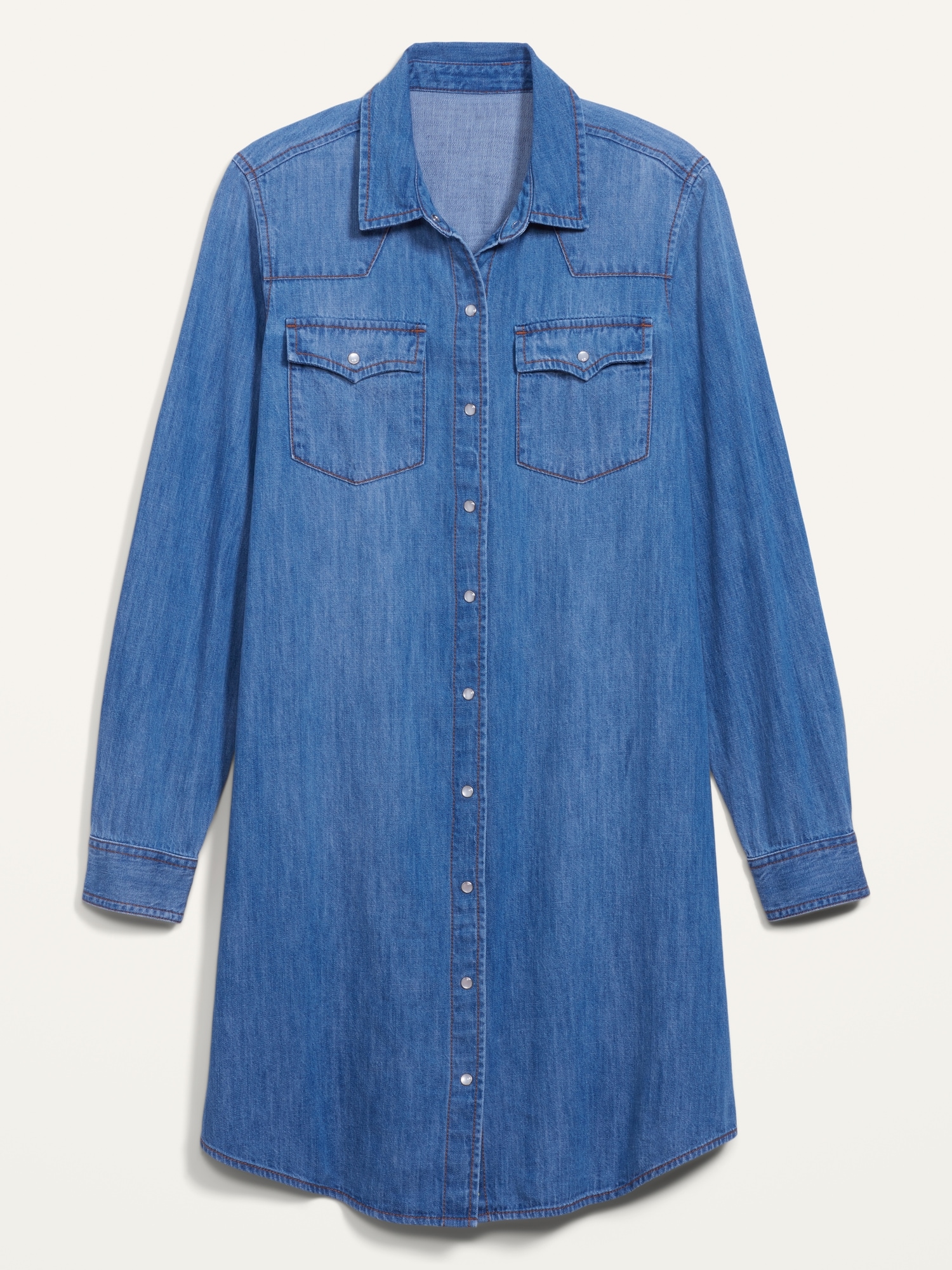 Old navy best sale women's denim shirts