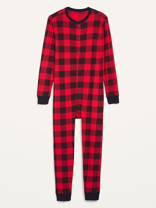 L'image numéro 4 présente Pyjama une-pièce en tricot gaufré au fini soyeux pour homme