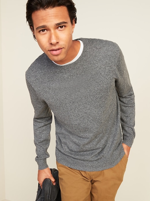View large product image 1 of 3. Marled Crew-Neck Sweater
