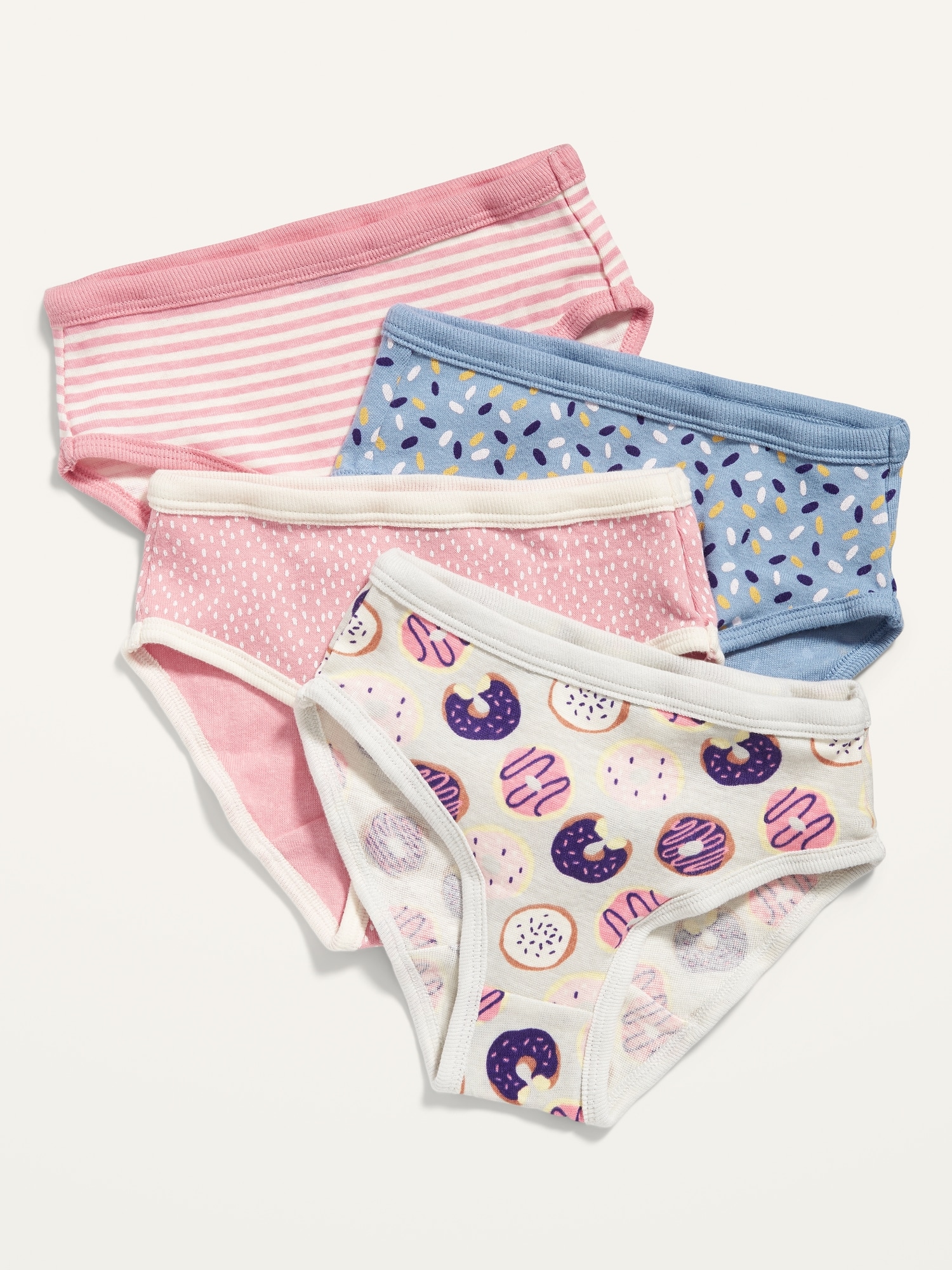 Printed Bikini Underwear 4-Pack for Toddler Girls