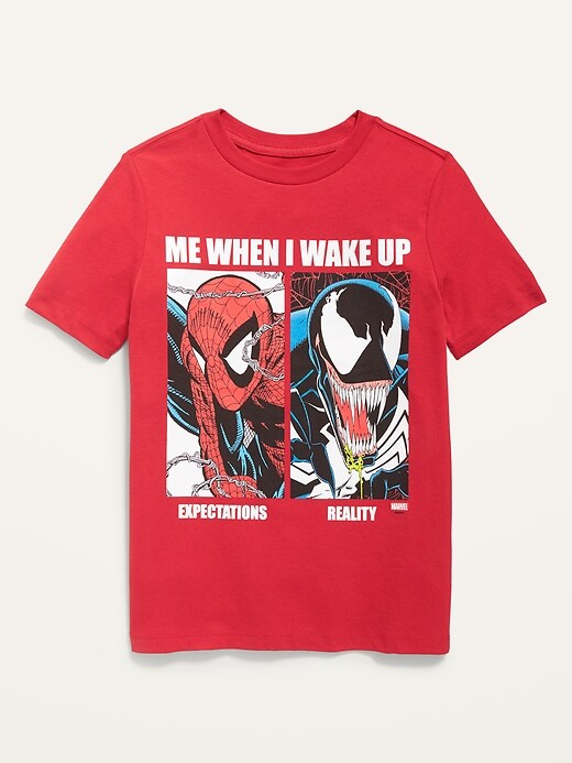 Voir une image plus grande du produit 1 de 2. T-shirt unisexe à imprimé Spiderman de Marvel ComicsMC pour enfant